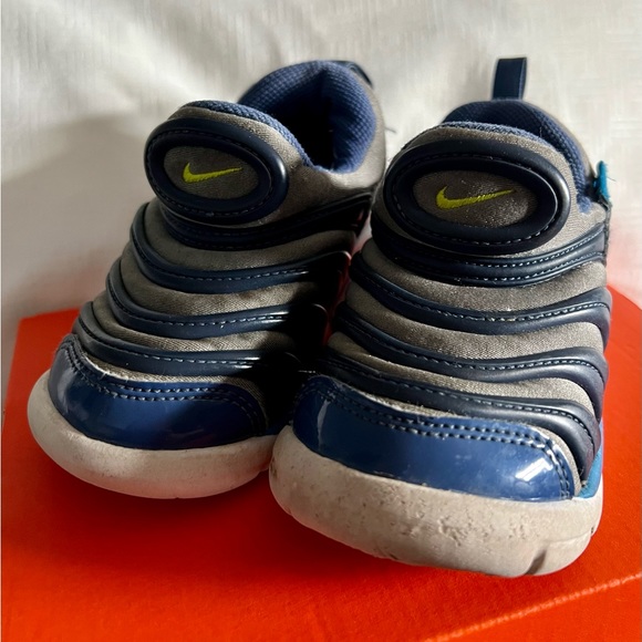 KIDS' DYNAMO FREE TRAINER IN PEWTER/ GREEN/ NAVY - Picture 2 of 7
